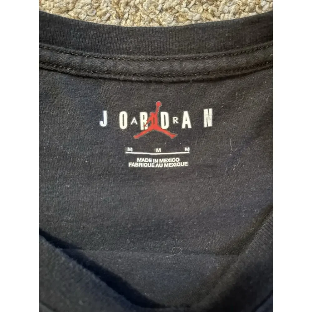 Vintage Y2K Jordan Brand Long Sleeve Shirt Black Red Jumpman Men’s Medium
